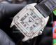 Replica Cartier Santos Automatic Watch Stainless Steel Case Black Leather Strap Diamonds Bezel 40mm (9)_th.jpg